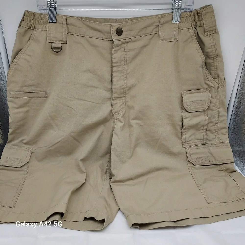 5.11 Tactical Academy Cargo Shorts Mens 38‎ Khaki Tan Ripstop 73308-162